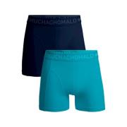 Ensfarget Bomull Boxer Shorts 2-Pakke