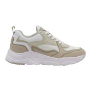 Beige Mesh Sneakers