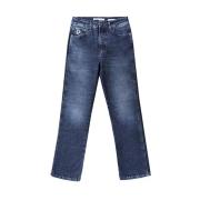 Høy Midje Straight Leg Bio Denim Jeans