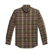 Grønn Polo Ralph Lauren Custom Fit Plaid Brushed Flannel Shirt Skjorte