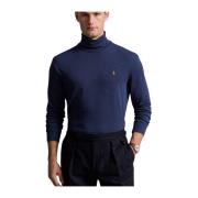 Blå Polo Ralph Lauren Long Sleeve Knit Polo