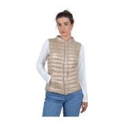 Beige Vevd Vest for Kvinner