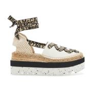 Gaia Wedge Espadrilles med Logoed Bånd