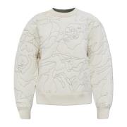 Sweatshirt med dekorativt broderi