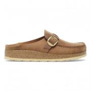 Stylowe Klapki Moccasin z Duza Klamra