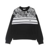 Abstrakt Zebra Lett Crewneck Sweatshirt