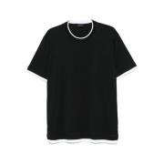 Logo-brodert Crew Neck T-skjorte