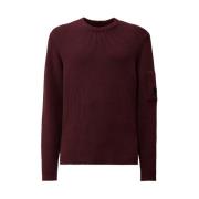 Rib Crew Neck Strik i Lilla