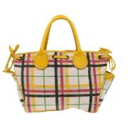 Pre-owned Gult lerret Burberry Tote