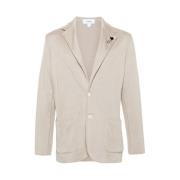 Strikket blazer i beige