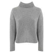 Lys Grå Sweater Maglia