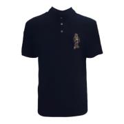 Polo med korte ermer med brodert tegneserieørnlogo