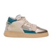 Metalliske Skinn Sneakers