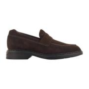 Brune Semskede Loafers Elegant Stil