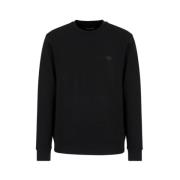 Sort Crewneck Sweatshirt med Logo