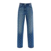 Krystall Stud Straight Jeans