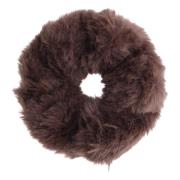 Faux Fur Scrunchie Brun