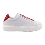 Bianco Rosso Stilige Sneakers