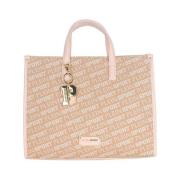 Pastellrosa Shopping Bag med Skulderrem