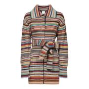 Stripete Lang Cardigan Genser