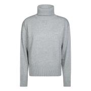 Solid Turtle Neck Langermet Topp