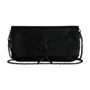 Svart skinn Rock Pochette veske