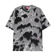 Svart Bomull Jersey Tie-Dye T-skjorter