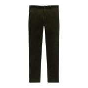 Slim Fit Corduroy Bukse Estate Olive