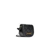 Elegant Crossbody Veske i Svart Polyetylen