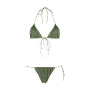 Avocado Grønn Lurex Bikini Sett