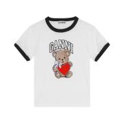 Teddy Bear Logo Print T-shirt