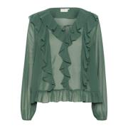 Hage Topiary Bluse med Volanger