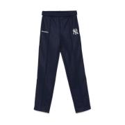 Midnight Blue Sporty Bukse med Side Stripe