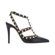 Studded Skinn Stiletto Pumps