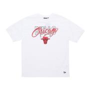 Chicago Bulls Script Tee Hvit/Rød