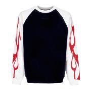 Flames Lett Crewneck Sweatshirt Svart/Rød