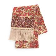 Silke Paisley Print Frynset Skjerf