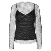 Glittrende Mesh Bluse