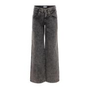 Lavt svart denim jeans