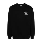 Sort Bomull Crew Neck Genser