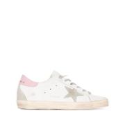 Superstar Sneakers Hvit Distressed Rosa Hæl