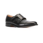 Monk Strap Sko i Svart Lær