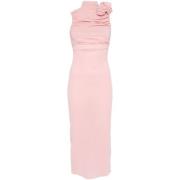 Elegant Pink Silk Dress