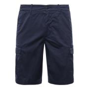 Cargo Bermuda Shorts Blå Bomull