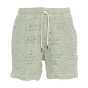 Grønne Heklede Shorts for Menn