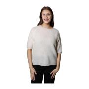 Hvit Amelia Sweater Mohair Alpakka Blanding