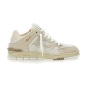 Beige Fluffy Skinn Sneakers