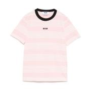 Rosa Crew Neck T-skjorter og Polos