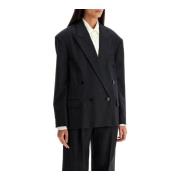 Oversized dobbeltspent ull blazer