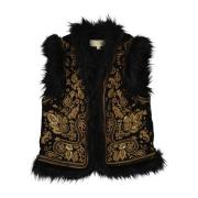 Brodert Paljett Ull Gilet